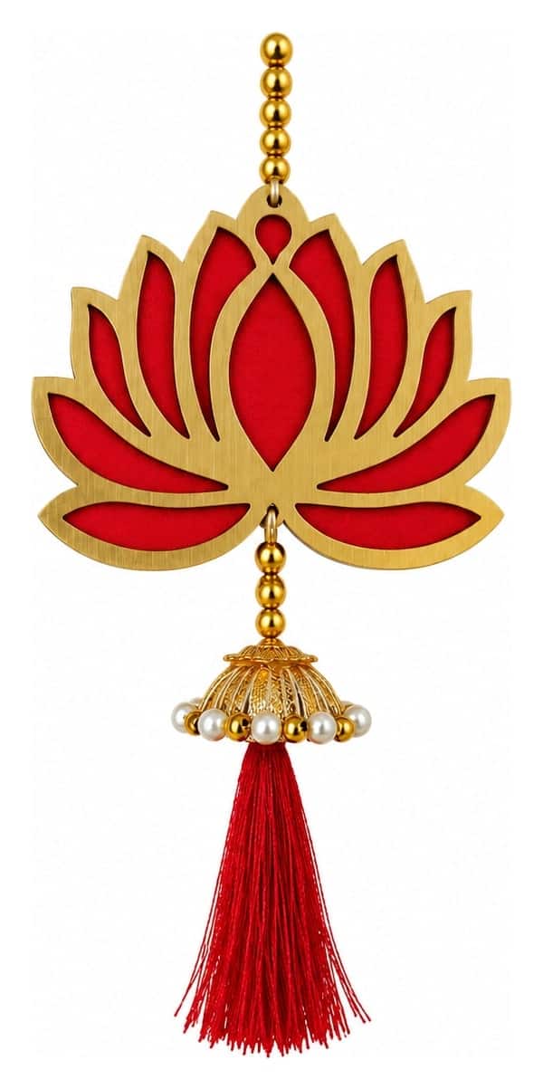 Lotus hanging — set of 6 · 8 in tall, beside something familiar, for scale